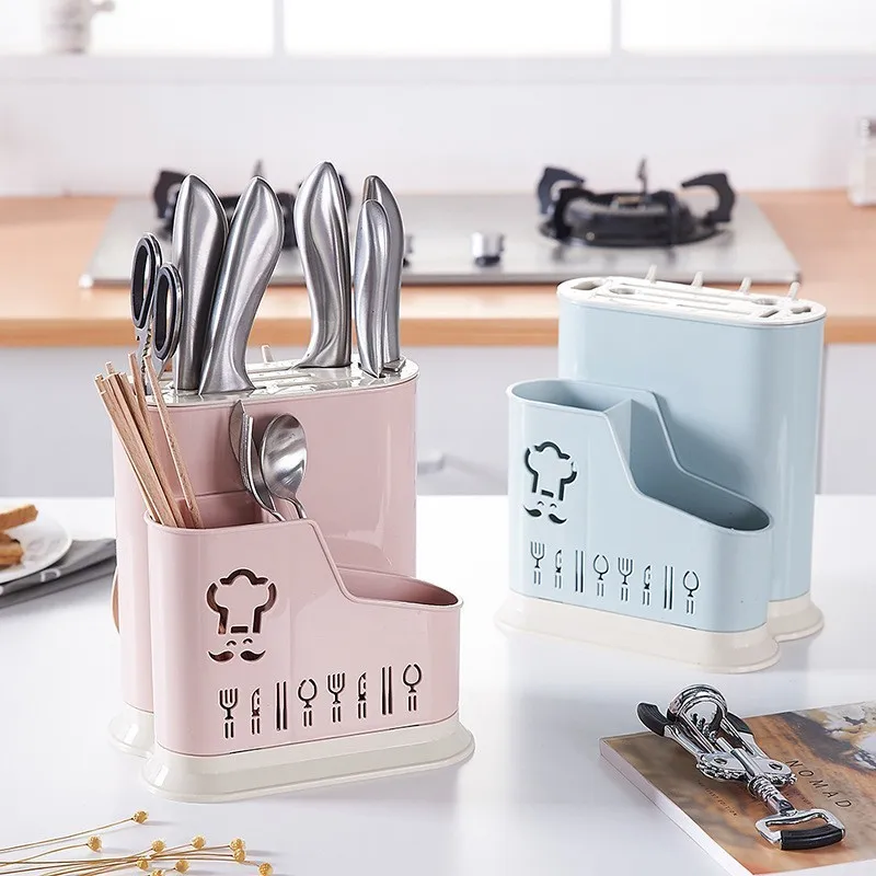 

1 Pcs Multifunction Plastic Drain Chopsticks Cage Cutlery Storage Rack Drying Rack Table Knife Spoon Fork Container Kitchen Tool