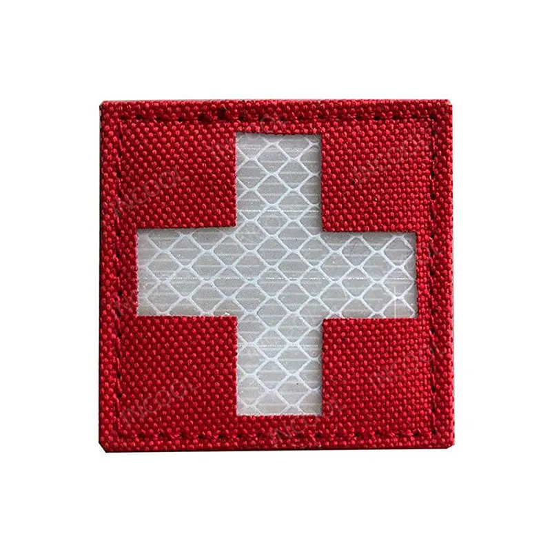 6 ИК Светоотражающие EMT звезда жизни вышивка патч военный боевой патчи тактические боевые аппликация эмблем крест вышитые значки - Цвет: 6