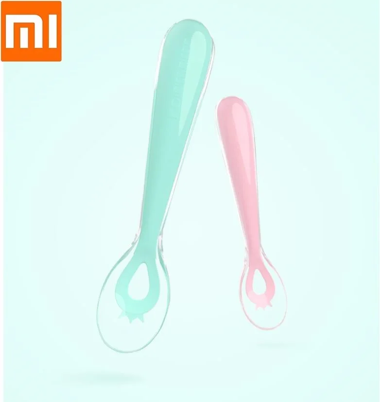 Силиконовая ложка Xiaomi Kola Mama для кормления детей безопасная из силикагеля Мягкая