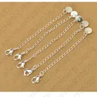 Цепочки из стерлингового серебра 925 пробы с биркой, застежки-карабины для ожерелья, браслета, фурнитура сделай сам для ювелирных изделий