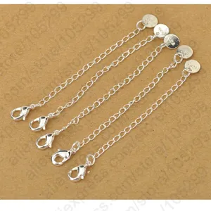 Цепочки из стерлингового серебра 925 пробы с биркой, застежки-карабины для ожерелья, браслета, фурнитура сделай сам для ювелирных изделий