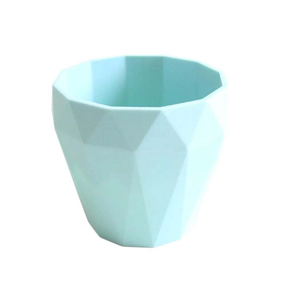 Light blue Красочный мини пластиковый цветочный горшок для суккулентов горшок для растений macetas домашний офисный Декор растительный горшок maceteros decorativos - Цвет: Light blue