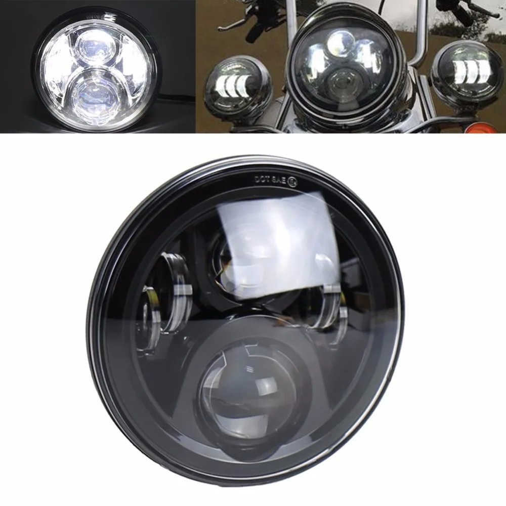 Для Harley Аксессуары для мотоциклов 7 &quot7 Inch Мотоцикл черный проектор мотор фар H4