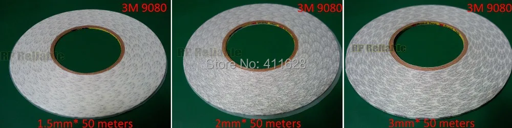

Must Have! 3pcs 1.5mm/2mm/3mm* 50M/roll Original 3M Adhesive Tape for Android Samsung iphone Cell Phone Mini Pad Touch Screen