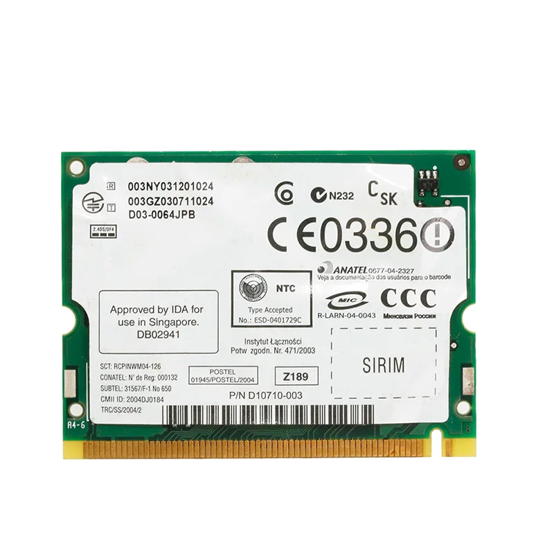 Беспроводная сетевая мини карта ANENG 54 Мбит/с 2200BG 802.11B/G Intel Pro/PCI Wi Fi для Toshiba Dell|wifi