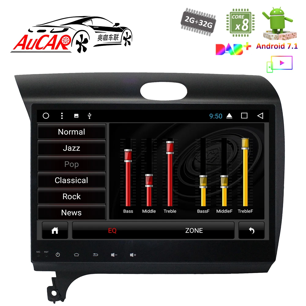 Android 7 1 9 &quotсенсорный экран GPS навигационная система для KIA K3 Forte 2013 2016 HD 1024*600 радио