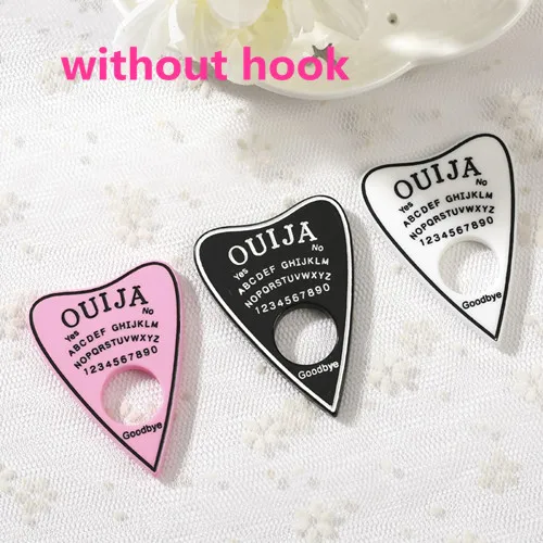 10 шт. 42*60 мм Ouija Planchette Амулеты с плоской задней частью кабошоны из смолы блестящие аксессуары для ожерелья Кулон DIY - Окраска металла: without hooks