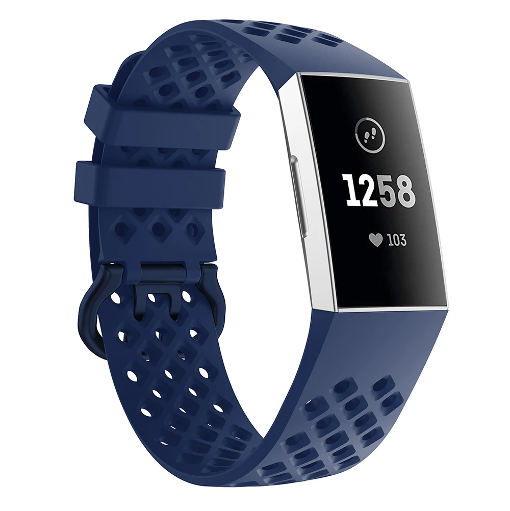 Часы для Fitbit Charge 3 маленькие большие силиконовый ремешок с отверстиями воздуха