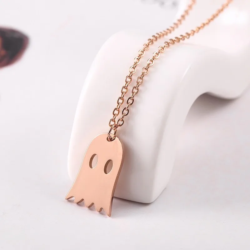 RIR Halloween Ghost Necklace Spooky Charms Jewelry Cute Children Girls Festival Pendant Necklaces | Украшения и аксессуары