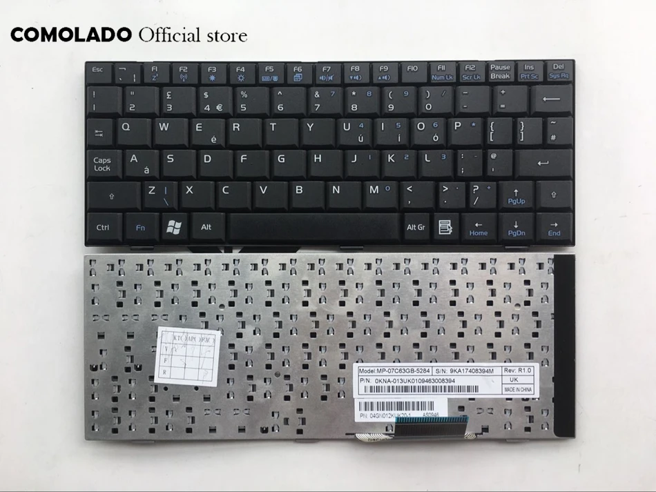 UK Клавиатура для ноутбука ASUS EPC EeePC 700 701SD 900 900A 900HD 901 черный ноутбук британская