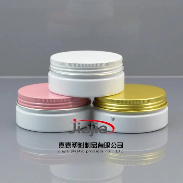 50 grams clear frosted PET Jar,50g clear frosted Cream Cans with gold/pink/white Aluminum Cap, Cream Jar Cosmetic Packaging