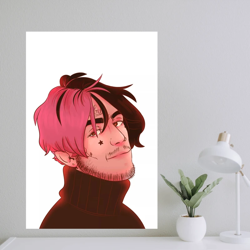 Настенный постер NOOG Lil Peep настенные картины в стиле хип хоп плакаты и принты на