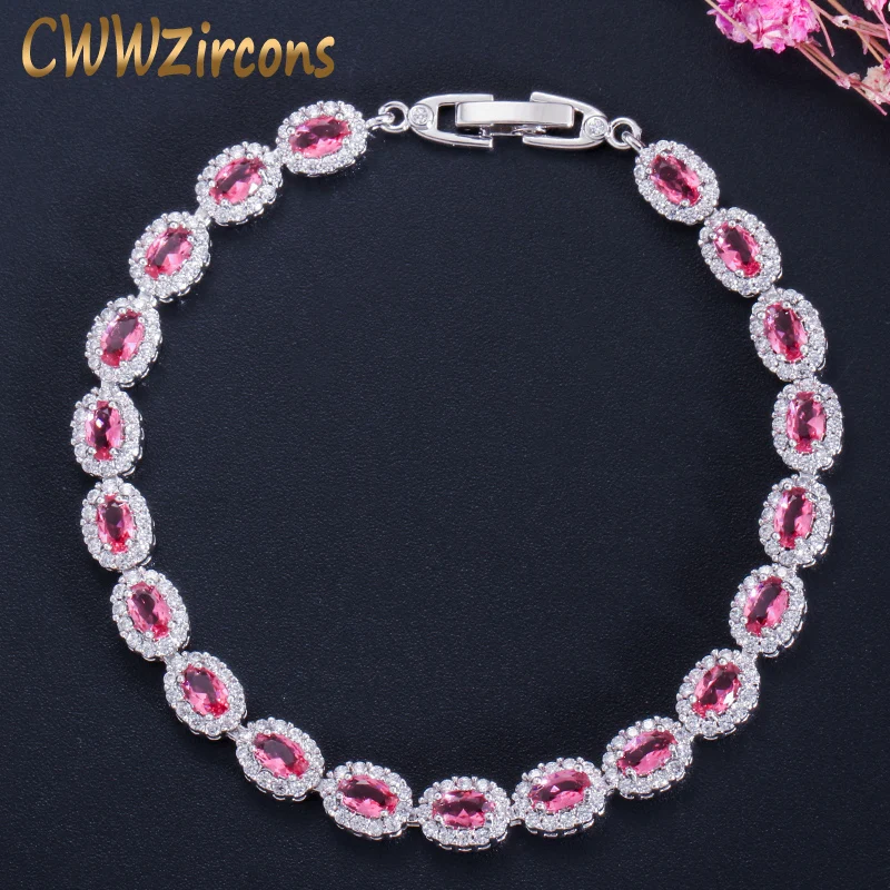 CWWZircons модный овальный прозрачный розовый Красный CZ камень роскошные женские