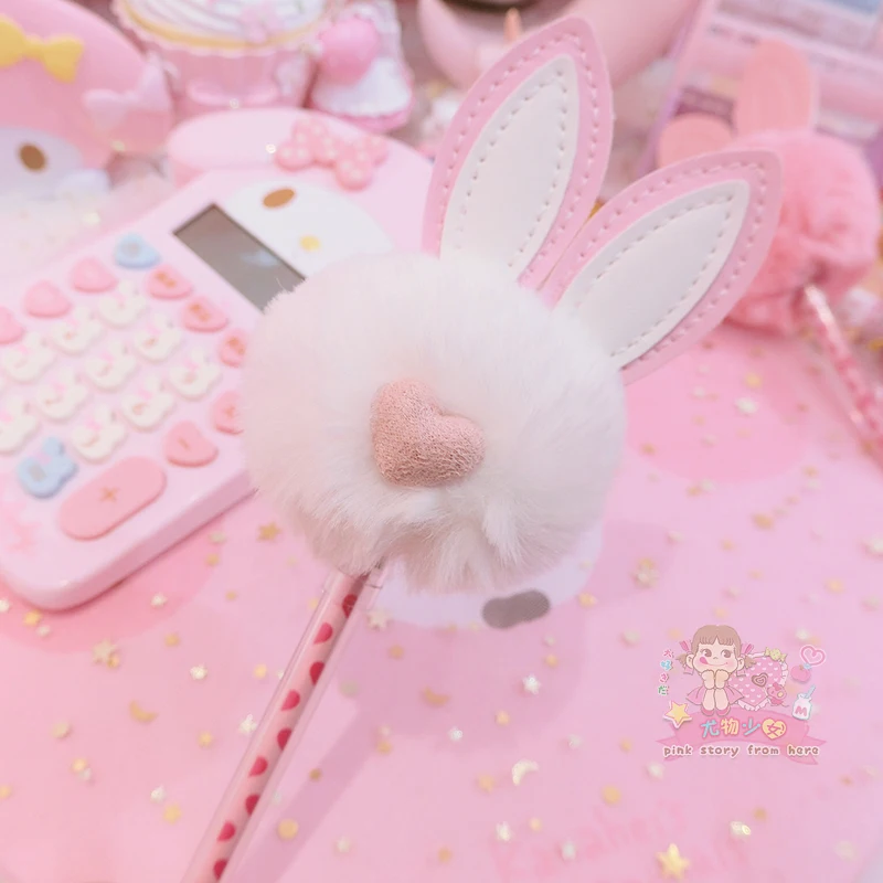 1 шт. милые девушки мягкий розовый белый кролик мягкие плюшевые игрушки ручки для