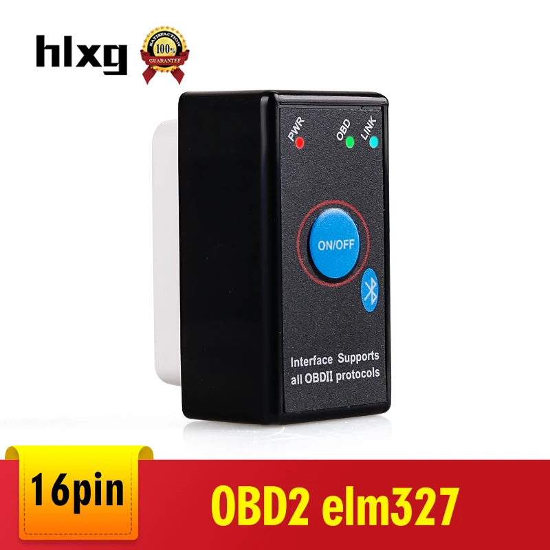 HLXG 1 шт. автомобильный диагностический инструмент ELM 327 ELM327 OBD2 Bluetooth I V1.5 OBD II сканер