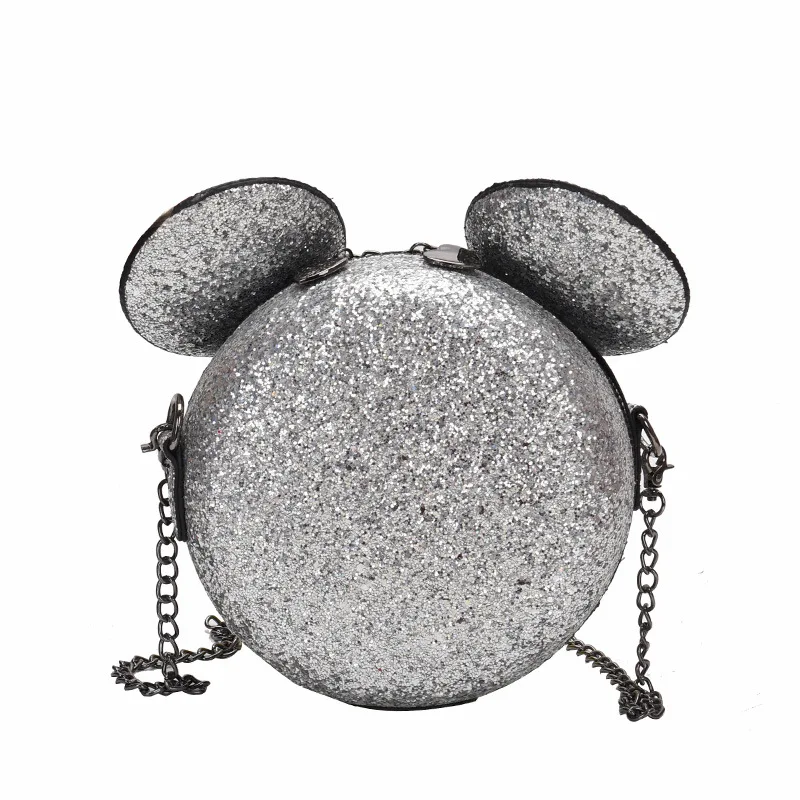 Disney Микки Маус леди модная сумка для подгузников плечо милый мультфильм женщин маленькая круглая сумка-мессенджер, сумка для хранения косметики - Цвет: 2