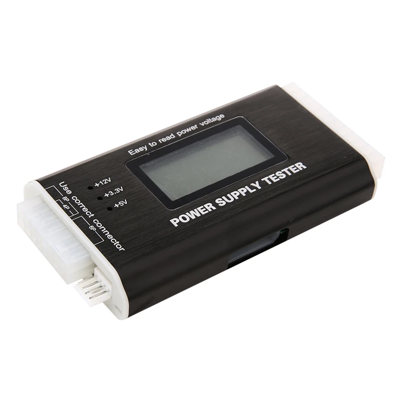 Алюминиевый корпус ПК LCD 20/24 Pin 4 PSU ATX BTX ITX SATA HD цифровой источник питания компьютер