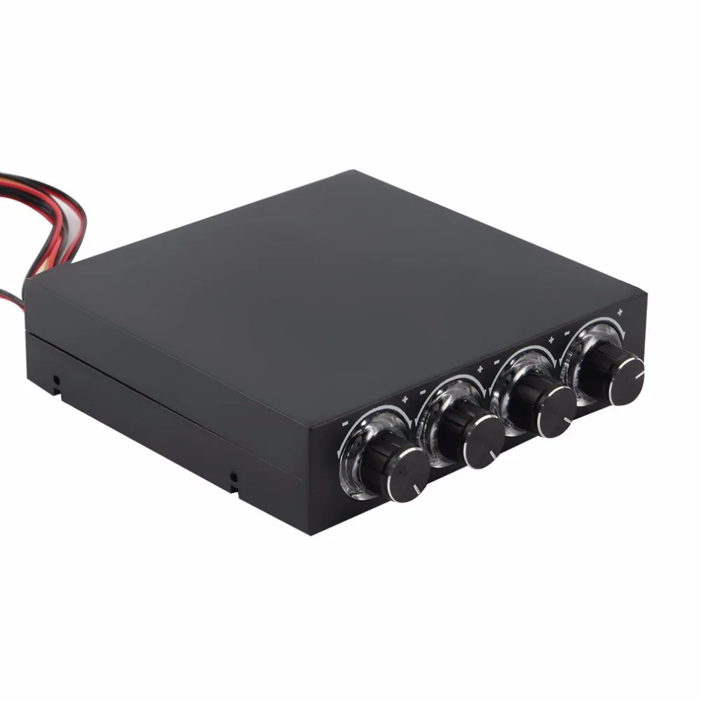 3,5 дюйма скорость вентилятора контроллер PC HDD процессор 4 канала скорость вентилятора контроллер Led охлаждения передней для рекламы из полиэстера для охлаждающими вентиляторами