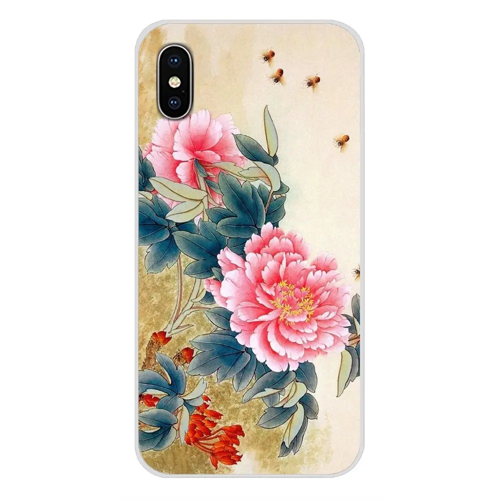 Silicone Phone Cover Bag Flower watercolour Painting Art For Xiaomi Mi6 A1 5X 6X Redmi Note 5 5A 4X 4A 4 3 Plus Pro pocophone F1 | Мобильные