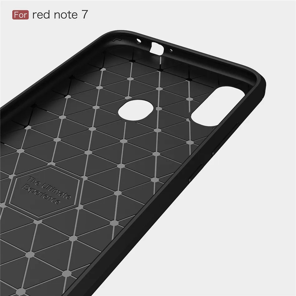 Чехол для Xiaomi Redmi Note 7 Pro Силиконовый ТПУ из углеродного волокна Мягкий