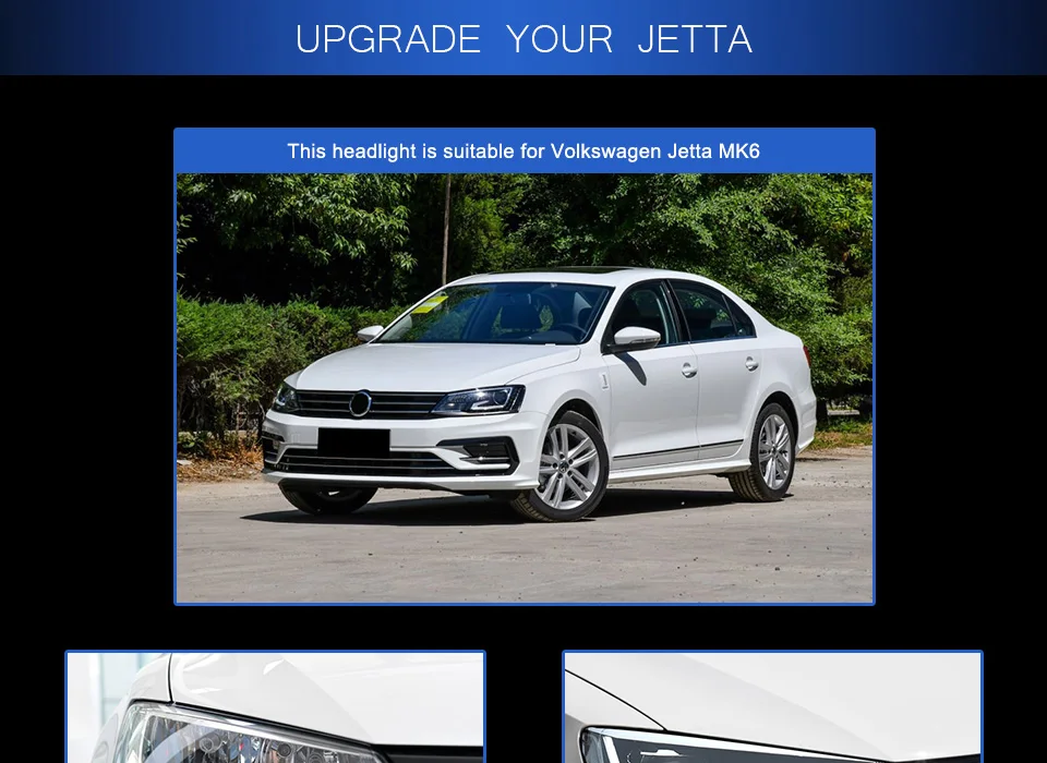 AKD автомобильный Стайлинг Головной фонарь для VW Jetta Mk6 светодиодный налобный фонарь 2011- R8 дизайн фары Drl Hid Bi Xenon автомобильные аксессуары