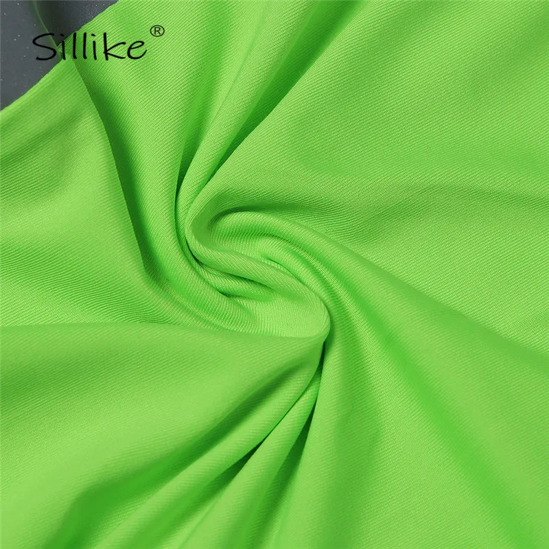 SILLIKE летний светоотражающий Облегающий комбинезон женский костюм из двух