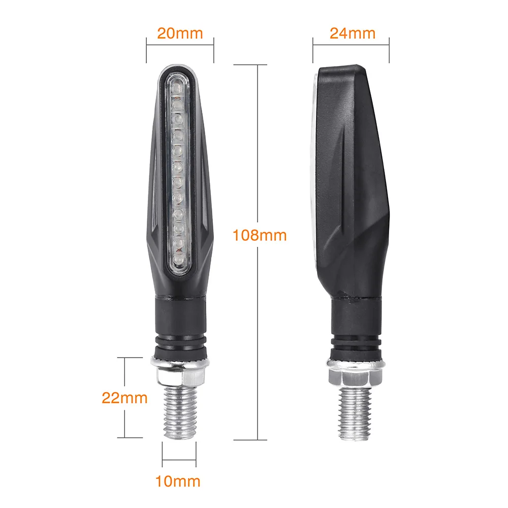 поворотники на мотоцикл 2 шт. светодиодные сигнальные огни универсальный