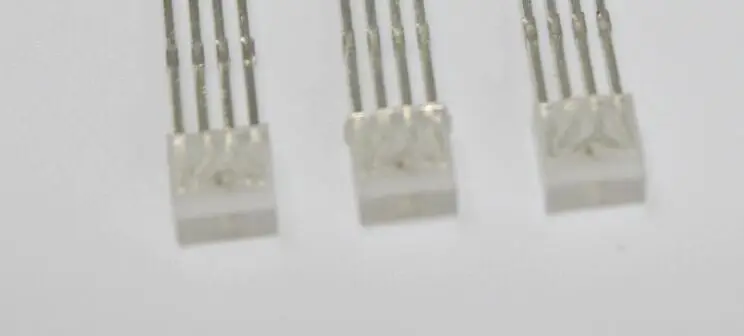 200 шт./лот 2x5x5 мм квадратные футы в длину 255 полноцветный туман RGB общий катод линия