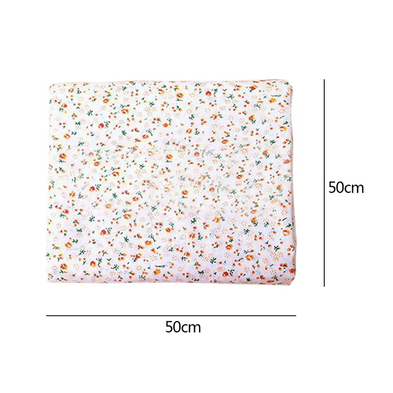 Dozzlor 25x2 5 см/50x50 см 7 шт. хлопковая ткань с оранжевыми цветами для шитья кукол