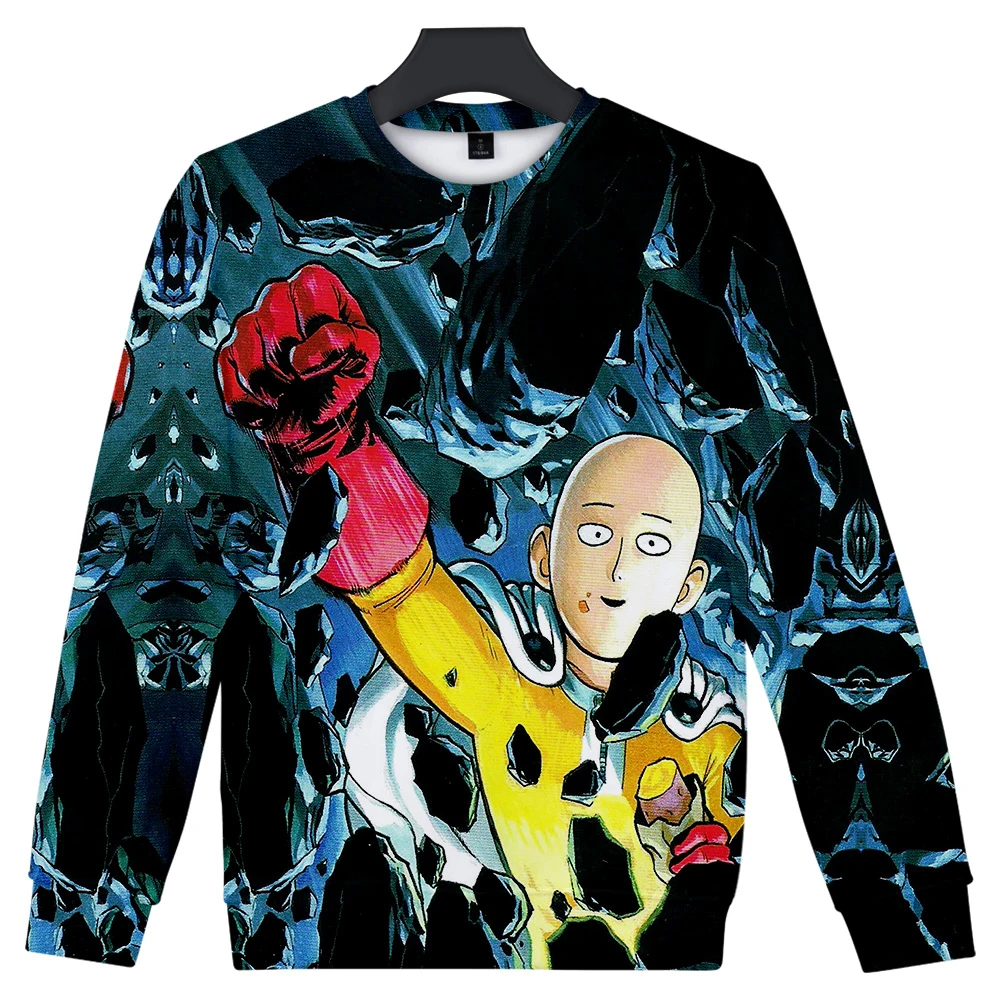 Толстовка One Punch Man 2 сезона аниме Харадзюку Мужская 3d Японская уличная одежда
