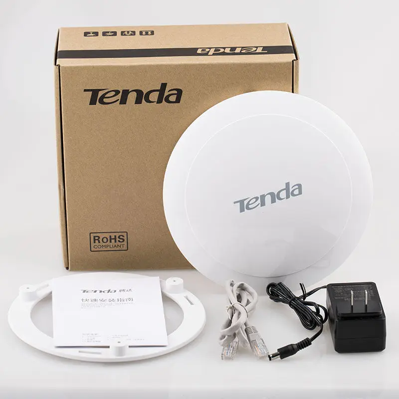 Tenda i22 Крытый потолок 1200 Мбит/с 11ac 2,4G/5 ГГц беспроводной WiFi точка доступа WiFi ретранслятор расширитель маршрутизатор с PoE адаптер