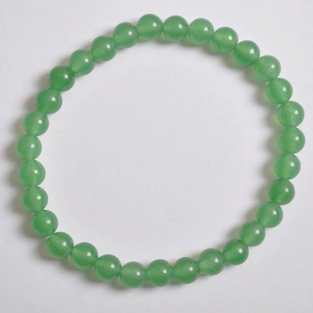 Green Aventurine 6 мм зеленый Малахит/кристалл/Песчаник/Лапис/Сердолик/Хаулит/тигровый глаз/Гранат/Лабрадорит браслет из натурального камня стрейч-бижутерия - Окраска металла: Green Aventurine