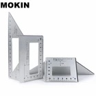 Линейка угловая квадратная из алюминиевого сплава, 45 градусов, 90 градусов, измеритель угломер для столярных работ