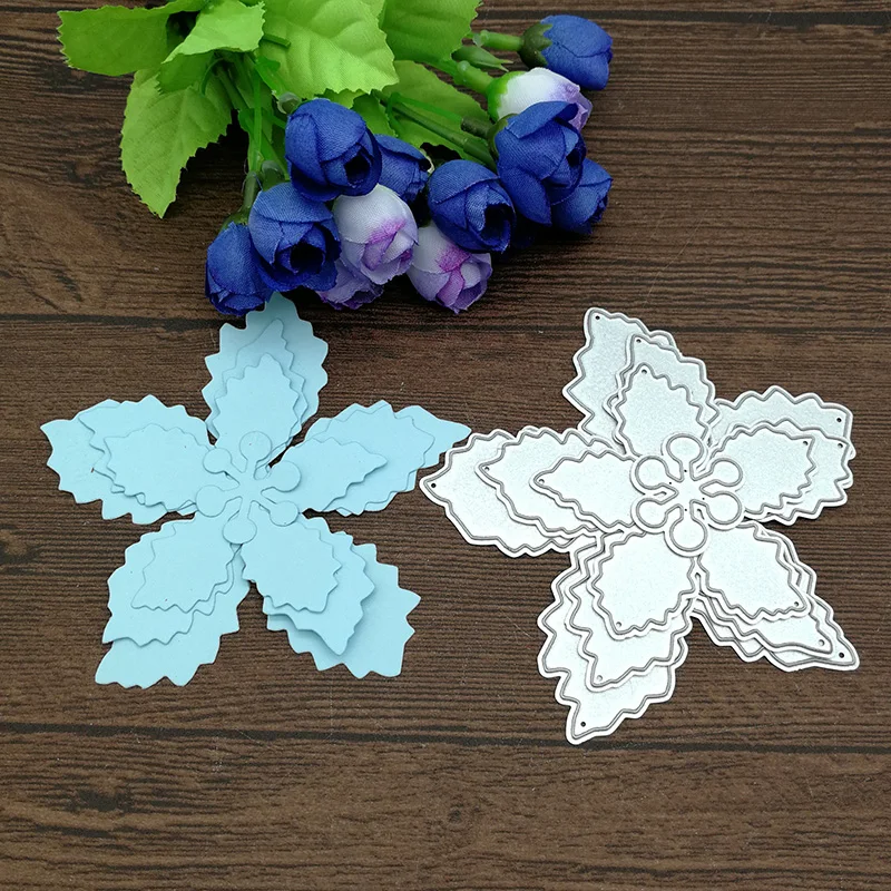 4 шт./компл. Скрапбукинг с цветами и листьями DIY Металлические Стальные режущие