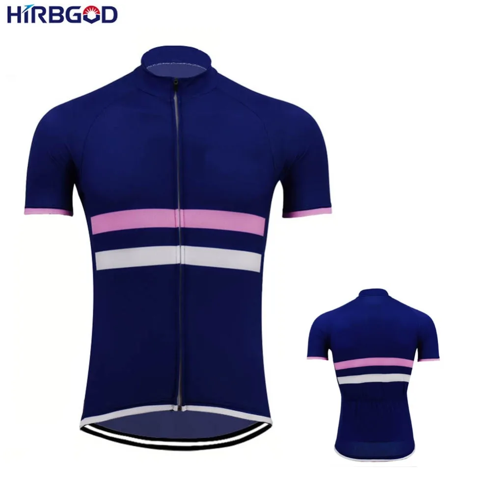 

HIRBGOD Men's New Quickdry Cycling Clothes Plus Size Breathable Dark Blue Short Ciclismo Maillot High Quality Jersey Cycling