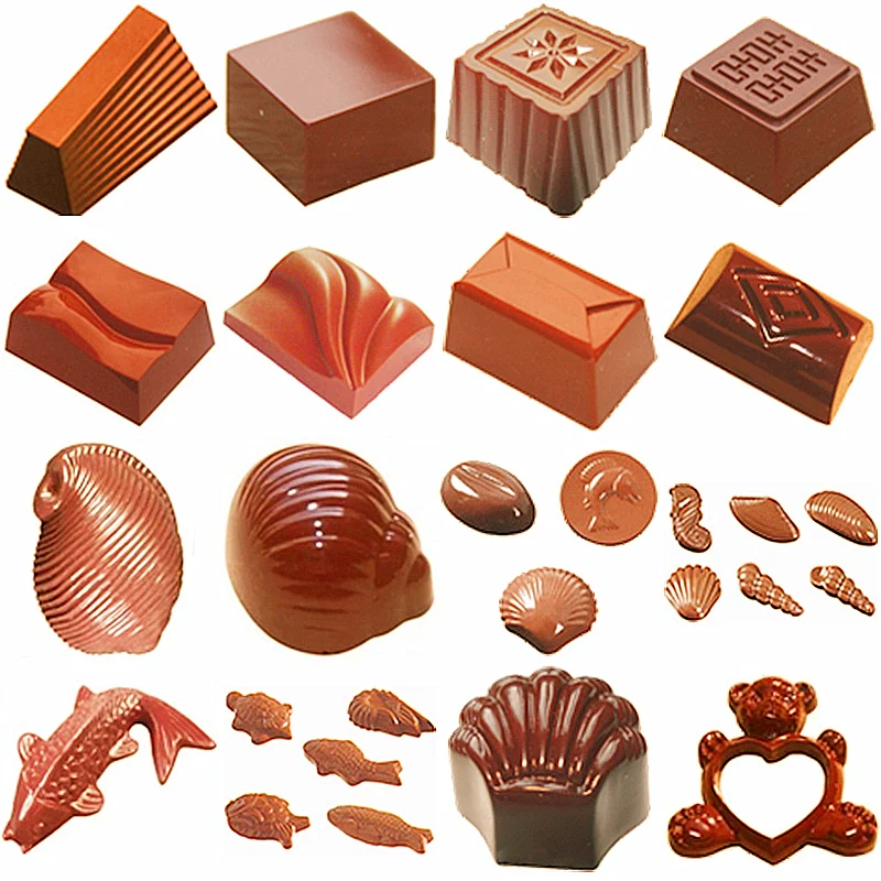 Chocolate Bar 3D Mold Polycarbonate Form Tray Confectionery Cake Decorating Baking Pastry Tools For | Дом и сад