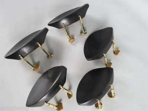

5 pcs violin chin rest with bracket 4/4 Ebony wood