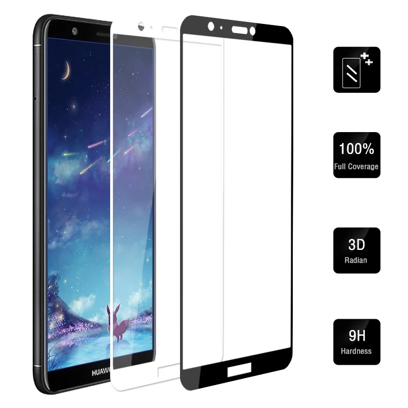 3D 9 H полная изогнутая Защитная пленка для экрана huawei P Smart 0 3 мм ультратонкая