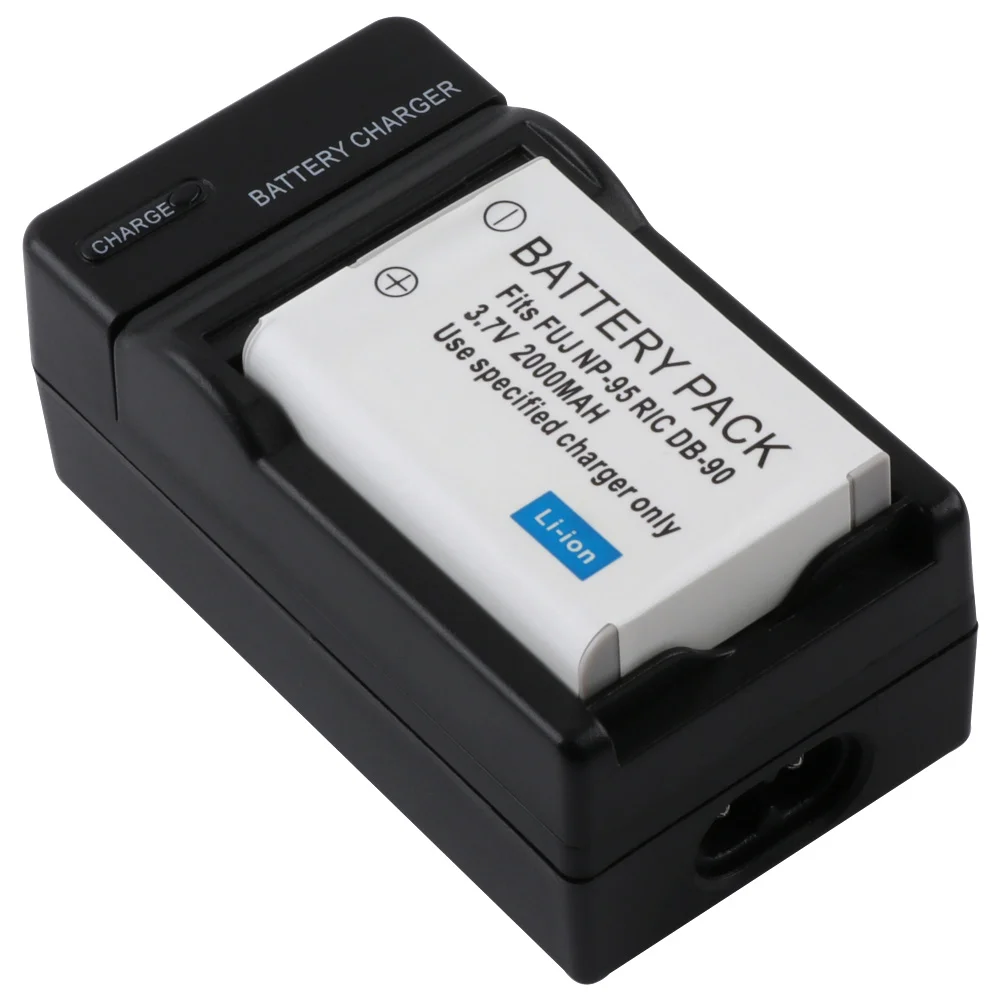 2 шт. NP-95 NP95 Li-Ion Батарея + ЖК-дисплей Зарядное устройство для ЖК-дисплея с