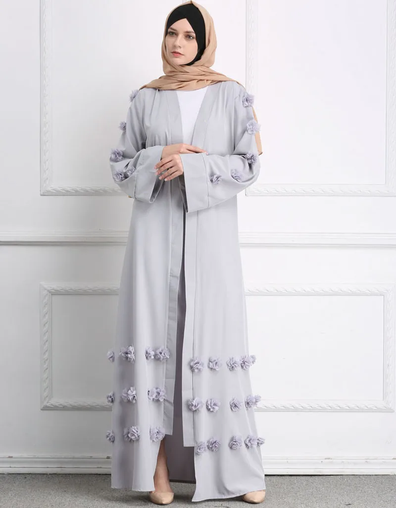 Взрослый Дубай открытый Абая, для мусульман женщина Caftan платье исламский Абая для женщин турецкий халат мусульманский хиджаб кардиган платья одежда