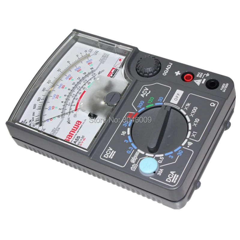 Sanwa TA55 аналоговый мульти тест ers, многофункциональный/мульти-диапазон Указатель мультиметр ВКЛ-ВЫКЛ звуковой сигнал 30A DC ток тест