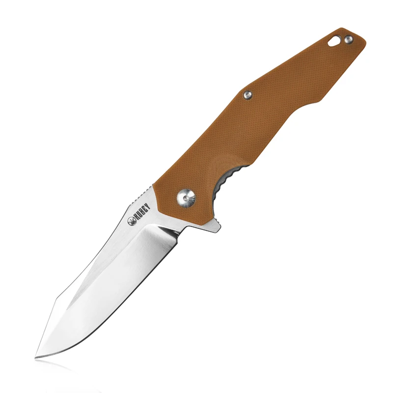 Складной тактический нож KUBEY KU161 G10 с ручкой и шариковым подшипником D2 для охоты, кемпинга, выживания, повседневного использования, карманный инструмент, нож