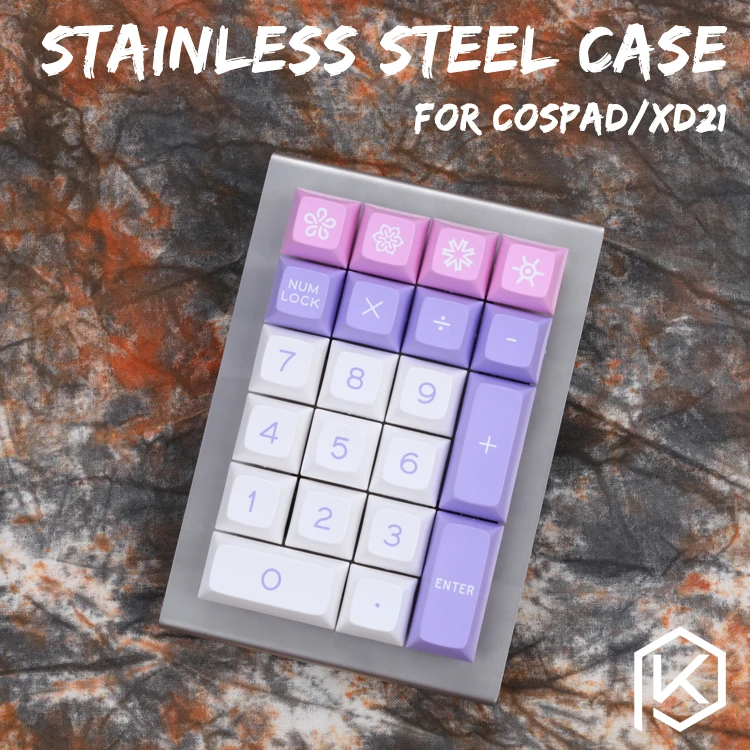 Capa Dobrável de para Teclado Mecânico Cospad Xd24 20 Painéis Acrílicos Personalizados Difusor Acrílico 50 Placa Aço Inoxidável
