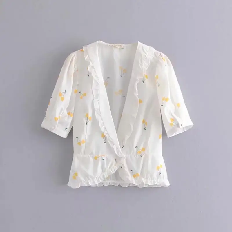 Женская Шифоновая Блузка camisa женская одежда в винтажном стиле белая блузка с