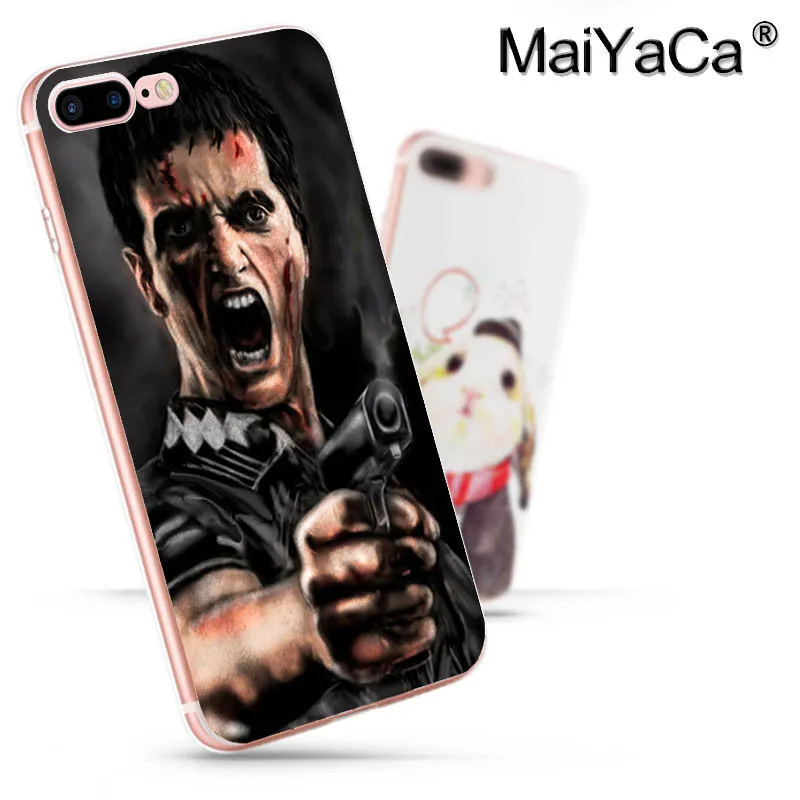 Милый чехол для телефона MaiYaCa Scarface Tony Монтана iPhone 8 7 6 6S Plus X 5 5S SE xs max xr 11pro max|Бамперы|