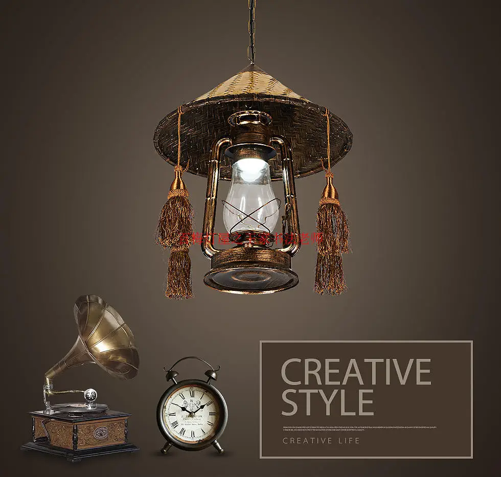 Винтаж ностальгические фонарь стилизованный под керосиновую лампу подвесной