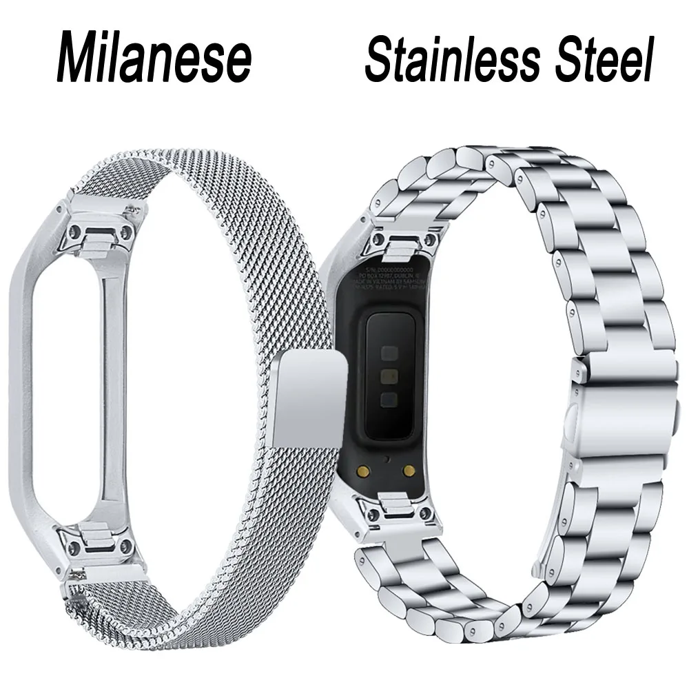 Ремешок из нержавеющей стали для samsung Galaxy fit-e SM-R375, Миланский Браслет, ремешок для часов, сменный металлический сетчатый Браслет - Цвет ремешка: Silver