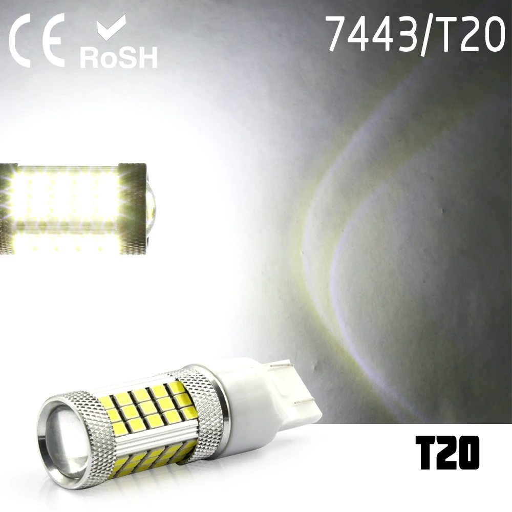 2 шт W21/5 W 7443 T20 63 SMD Автомобильный задний светильник стоп сигналы Автомобильные