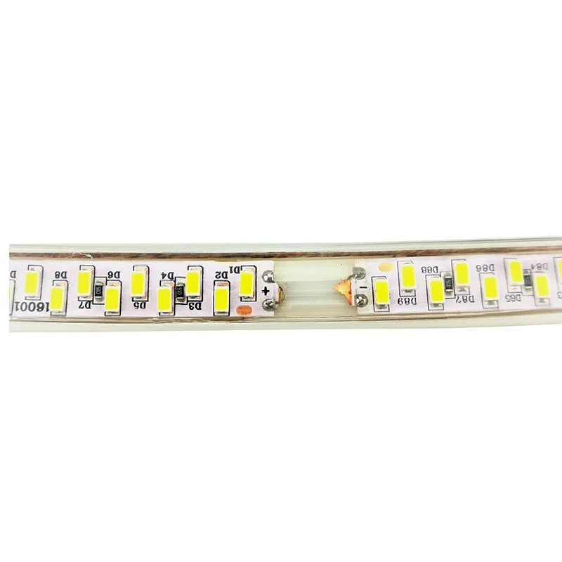Гибкая Водонепроницаемая светодиодная лента SMD 5730 220 В 100 л/м 1 м 2 3 5 10 15 17 20 50