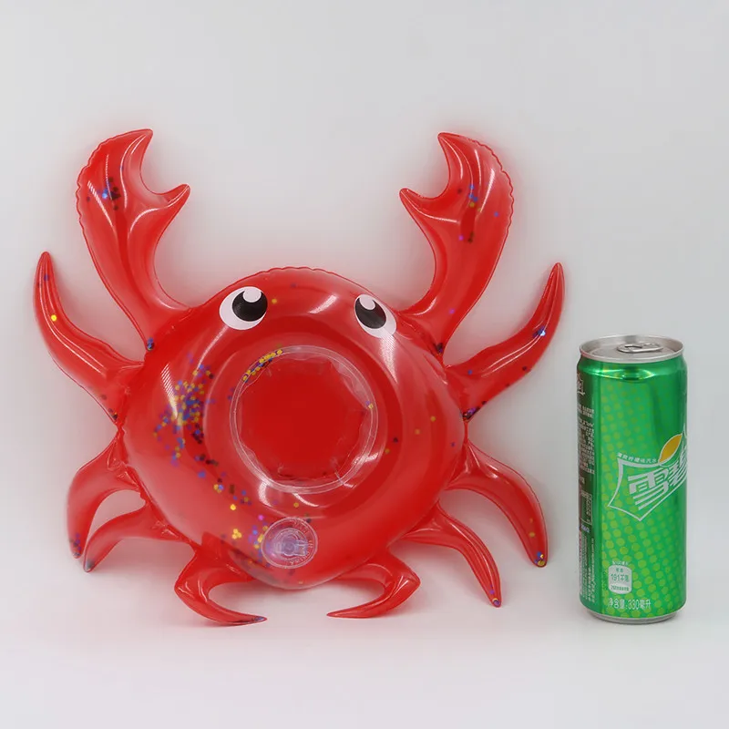 

Inflatable Cup Holder Swimming Pool Float Drink Float Transparent crab Pool Float Swimming Ring Party Toys Beach Bar Accessories